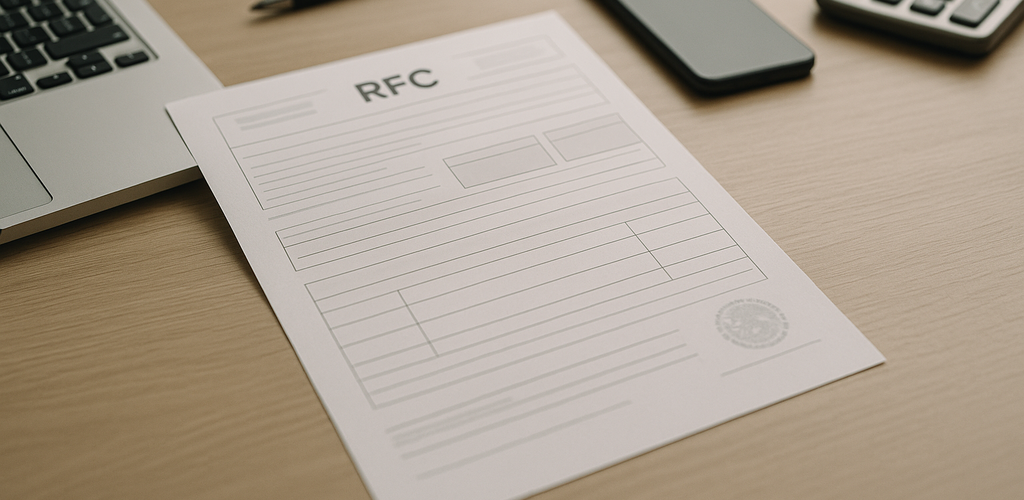 Persona actualizando su RFC en línea