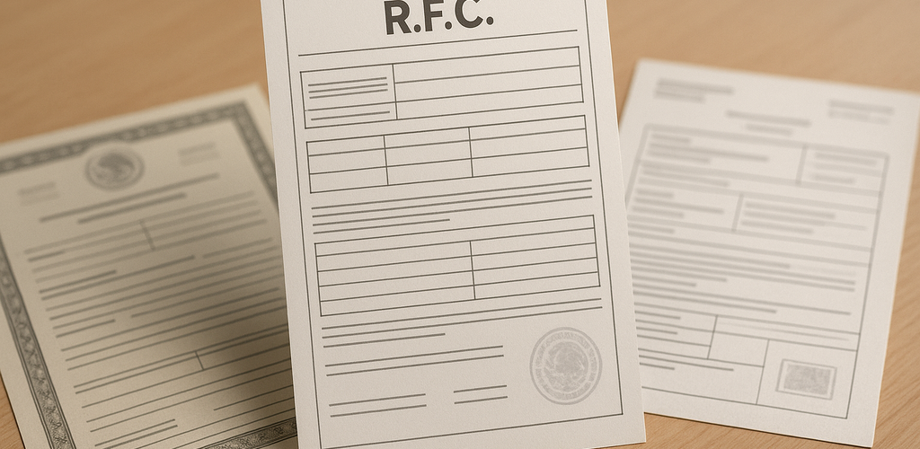Revisión de documentos para el trámite del RFC en las oficinas del SAT.