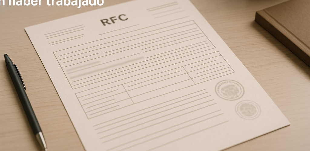 Un joven gestionando su RFC en línea a través de una computadora.