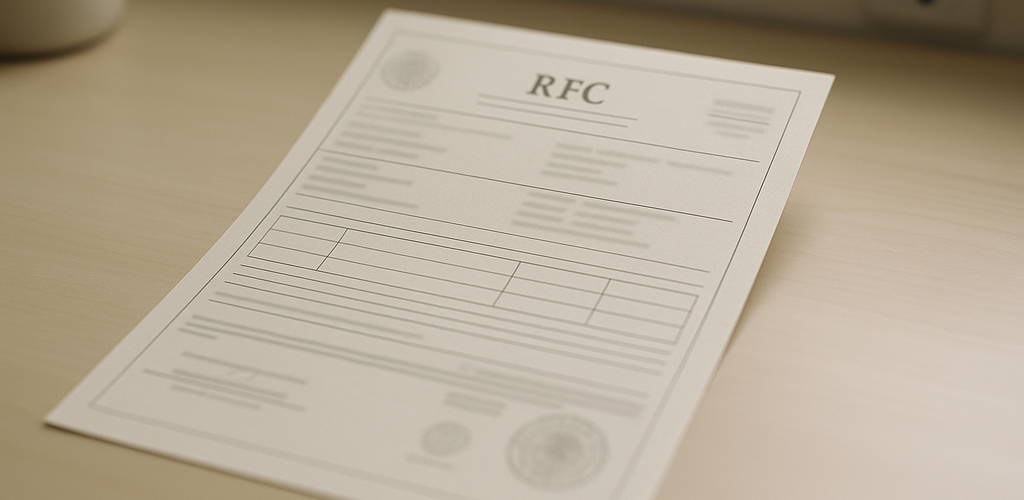 Persona realizando trámite para obtener su RFC en México.